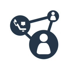 Icon showing dental patient connections 